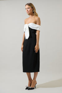 Zayane Off Shoulder Midi Dress