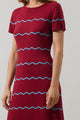 Darlene Stripe Wave Midi Sweater Dress