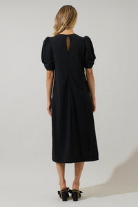 Thora Puff Sleeve Midi Dress