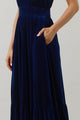 Bevany Velvet Diley One Shoulder Maxi Dress