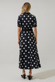 Darrah Polka Dot Fayen Wrap Maxi Dress