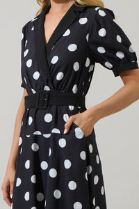 Darrah Polka Dot Fayen Wrap Maxi Dress