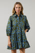 Solvay Floral Stark Tiered Mini Dress