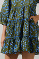 Solvay Floral Stark Tiered Mini Dress