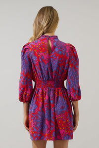 Darret Floral Esmae Pleated Mini Dress