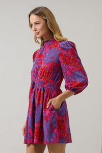 Darret Floral Esmae Pleated Mini Dress