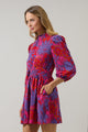 Darret Floral Esmae Pleated Mini Dress