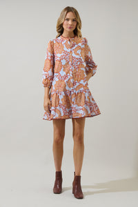 Siany Floral Yamila Ruffle Mini Dress