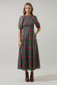 Evanna Floral Bermy Smocked Maxi Dress
