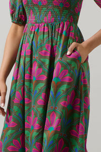 Evanna Floral Bermy Smocked Maxi Dress
