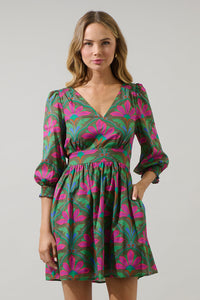 Evanna Floral Yolis Smocked Mini Dress