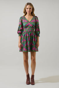 Evanna Floral Yolis Smocked Mini Dress