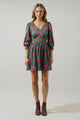 Evanna Floral Yolis Smocked Mini Dress