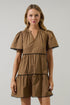 Amendia Poplin Tiered Mini Dress