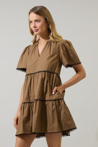 Amendia Poplin Tiered Mini Dress