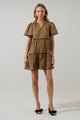 Amendia Poplin Tiered Mini Dress