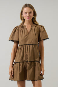 Amendia Poplin Tiered Mini Dress