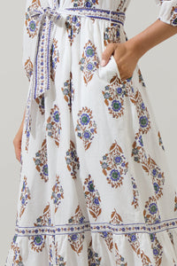 Rennie Floral Darny Long Sleeve Midi Dress
