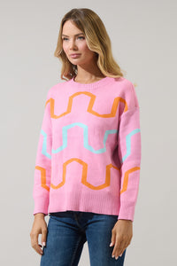 Connie Waves Contrast Sweater