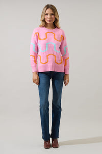 Connie Waves Contrast Sweater