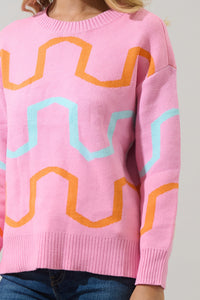 Connie Waves Contrast Sweater