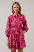 Craney Floral Ravan Collared Mini Dress