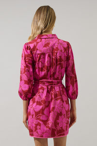 Craney Floral Ravan Collared Mini Dress