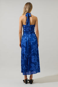 Ciara Floral Tiffi Halter Maxi Dress