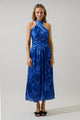 Ciara Floral Tiffi Halter Maxi Dress