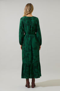Benti Abstract Larrie Button Down Maxi Dress