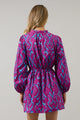 Ivani Abstract Luzma Drawstring Mini Dress