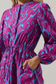 Ivani Abstract Luzma Drawstring Mini Dress