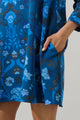 Palmate Floral Lonna Shift Mini Dress