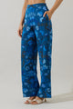 Palmate Floral Pluma Wide Leg Pants
