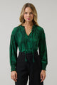 Benti Abstract Weylin Split Neck Tassel Blouse