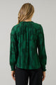 Benti Abstract Weylin Split Neck Tassel Blouse