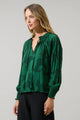 Benti Abstract Weylin Split Neck Tassel Blouse