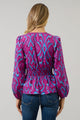 Ivani Abstract Mirana Smocked Top
