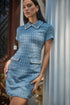 Haley Astery Tweed Collar Mini Dress