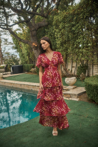 Ginnie Floral Amabel Tiered Maxi Dress