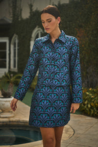 Aurra Jacquard Collared Jacket