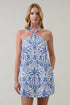 Romina Tropical Amory Halter Mini Dress