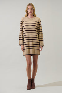 Tovina Striped Sweater Mini Dress