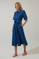 Haysville Chambray Elen Button Down Midi Dress