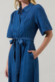 Haysville Chambray Elen Button Down Midi Dress