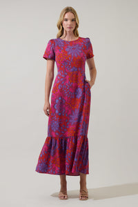 Darret Floral Orla Ruffle Maxi Dress