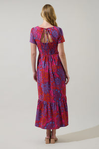 Darret Floral Orla Ruffle Maxi Dress