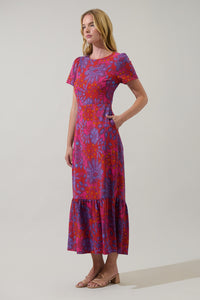 Darret Floral Orla Ruffle Maxi Dress