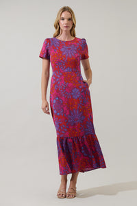 Darret Floral Orla Ruffle Maxi Dress