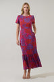 Darret Floral Orla Ruffle Maxi Dress